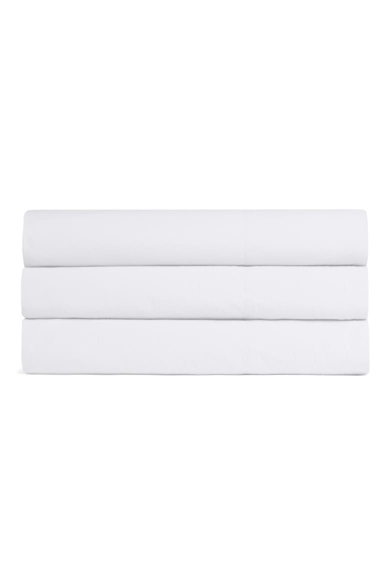 Percale Top Sheet, Main, color, WHITE