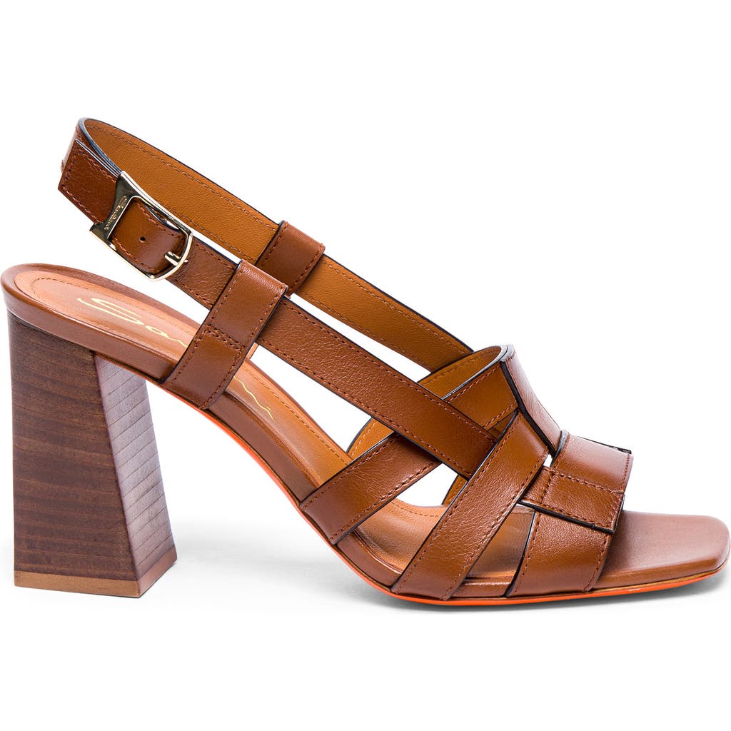 Santoni High-heel Beyond Sandal In Light Brown