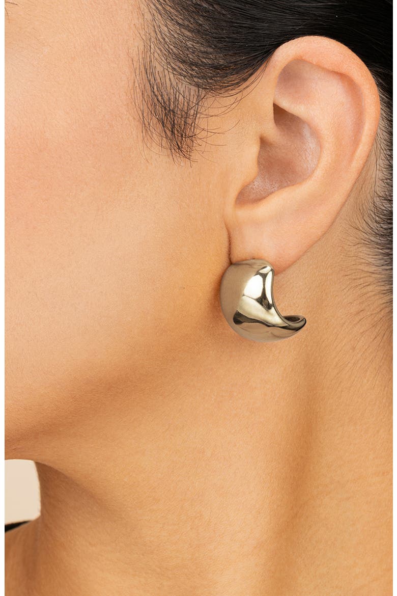 Noelle Half Hoop Earrings, Alternate, color, SILVER