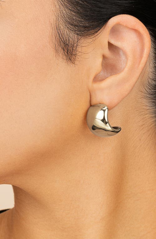 Sterling Forever Noelle Half Hoop Earrings In Metallic