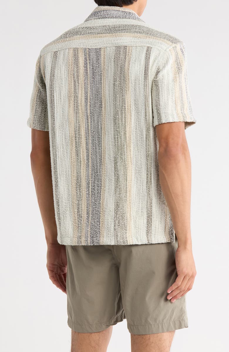 Cactus Man Relaxed Fit Stripe Textured Camp Shirt, Alternate, color, Sand