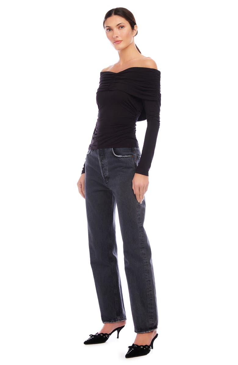 FIFTEEN TWENTY Bella Ruched Off the Shoulder Top, Alternate, color, 