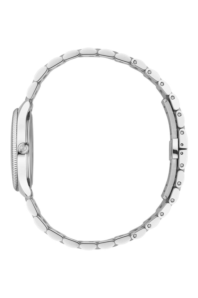G-Timeless Diamond Slim Bracelet Watch, 29mm, Alternate, color, SILVER/ BURGUNDY