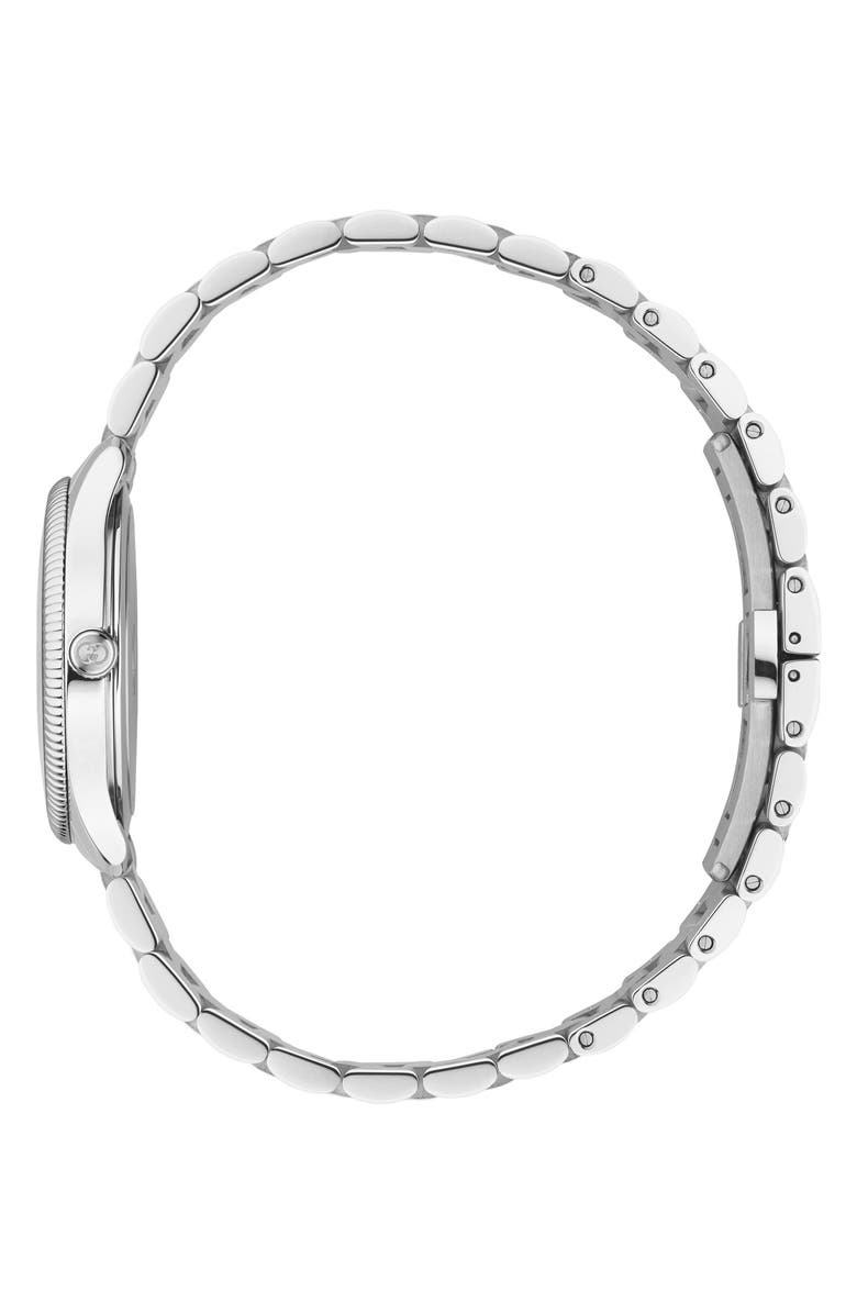 Gucci G-Timeless Diamond Slim Bracelet Watch, 29mm, Alternate, color, Silver/ Burgundy
