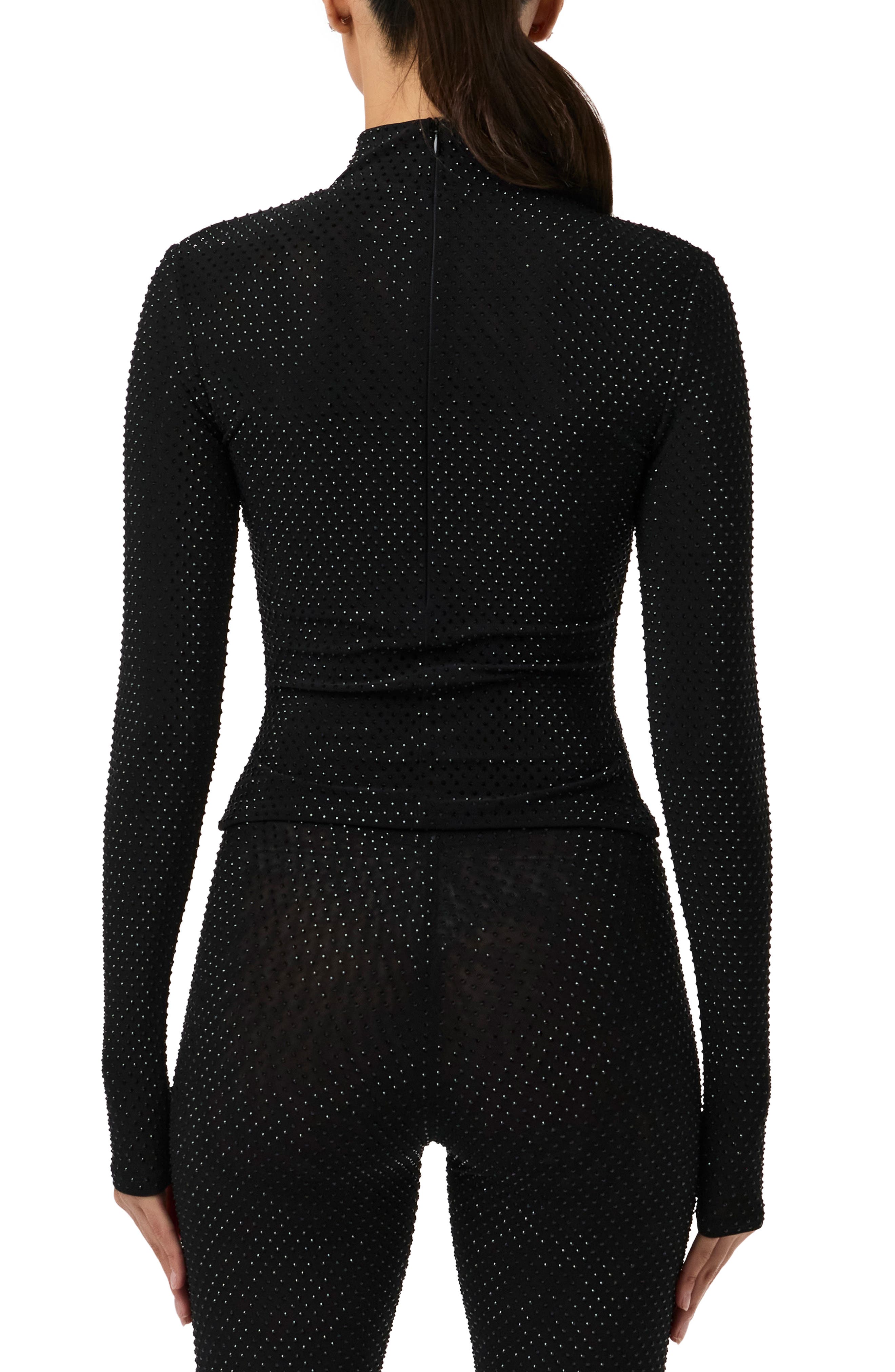 Rhinestone Long Sleeve Top - image 2