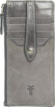 Frye Slim Leather Snap Card Wallet
