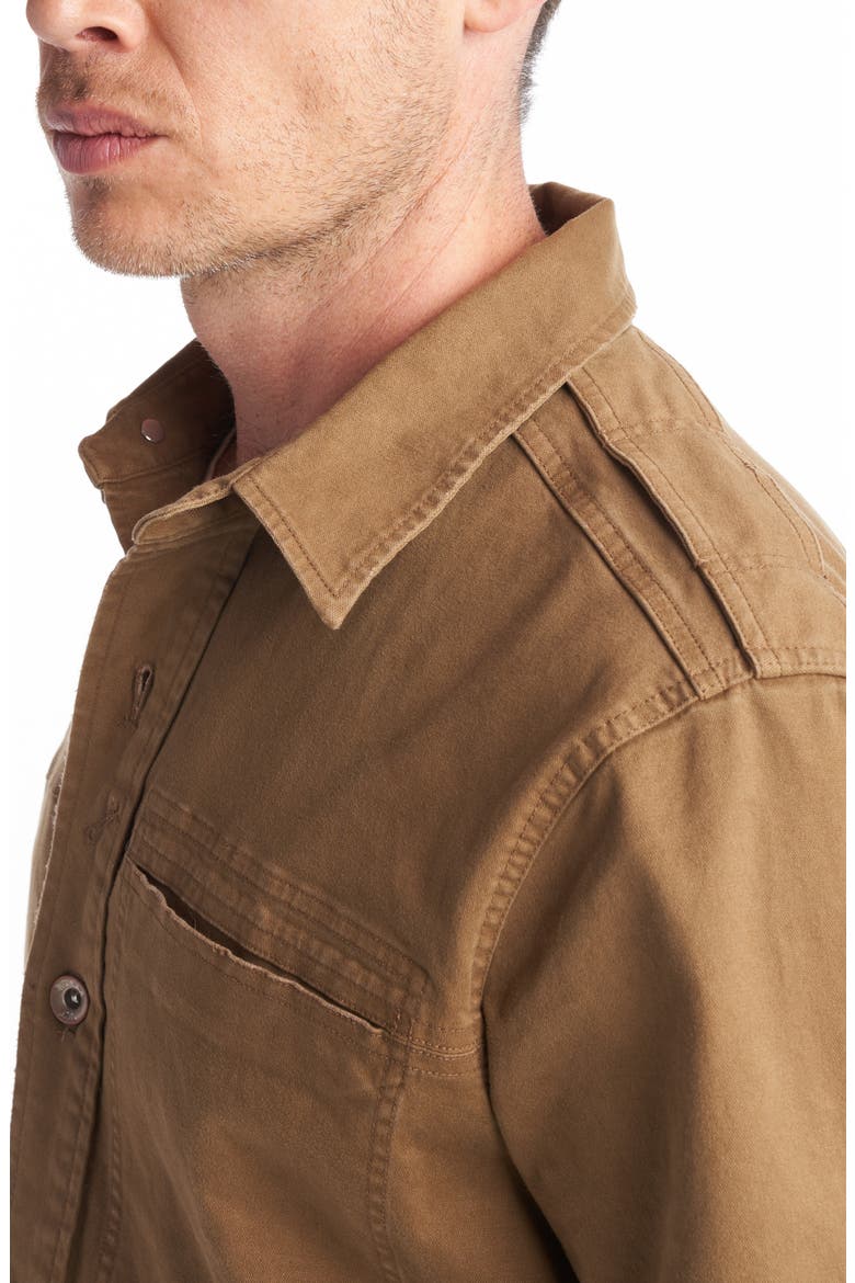Orion Midcentury Twill Shirt Jacket, Alternate, color, UMBER