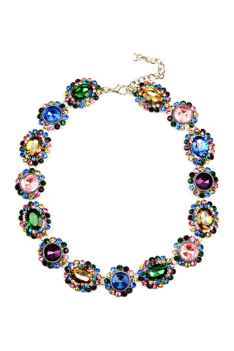 Color Collar Necklace, Main, color, MULTI COLOR