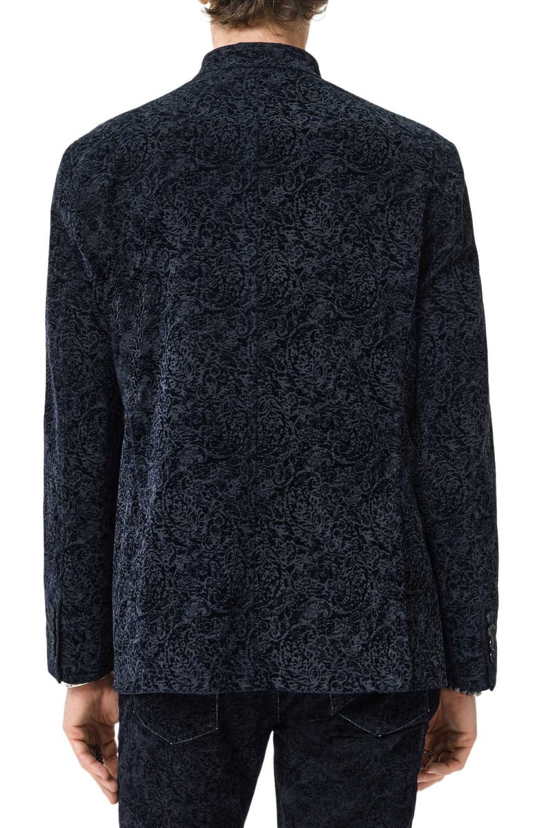 John Varvatos Varick Slim Fit Paisley Jacket, Alternate, color, Night Sky