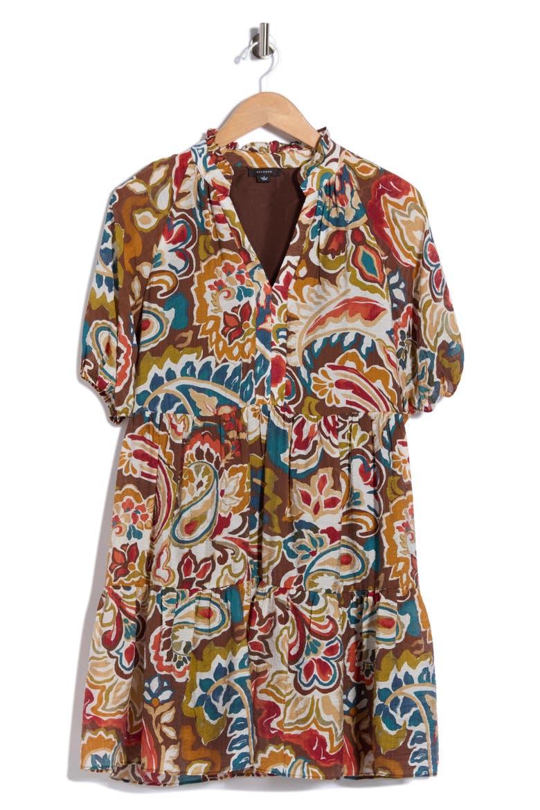 Paisley Print Babydoll Dress, Alternate, color, CREAM MULTI