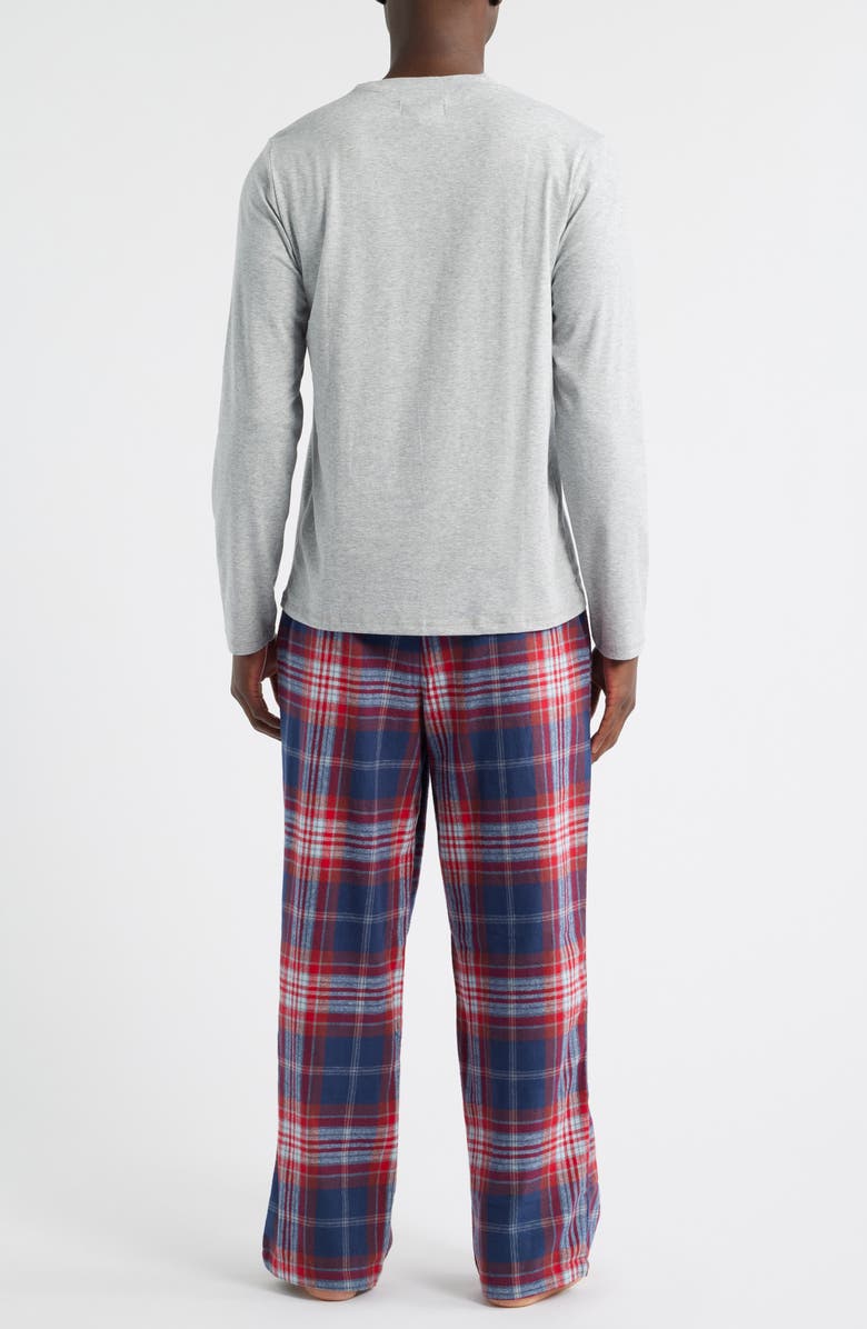 Nordstrom Flannel Pajamas, Alternate, color, Grey/ Navy Lane Plaid