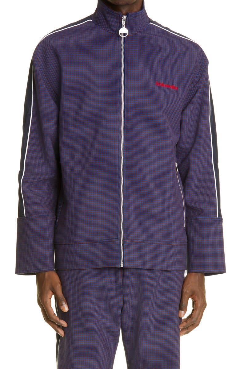 Ahluwalia Check Emblem Logo Track Jacket, Main, color,