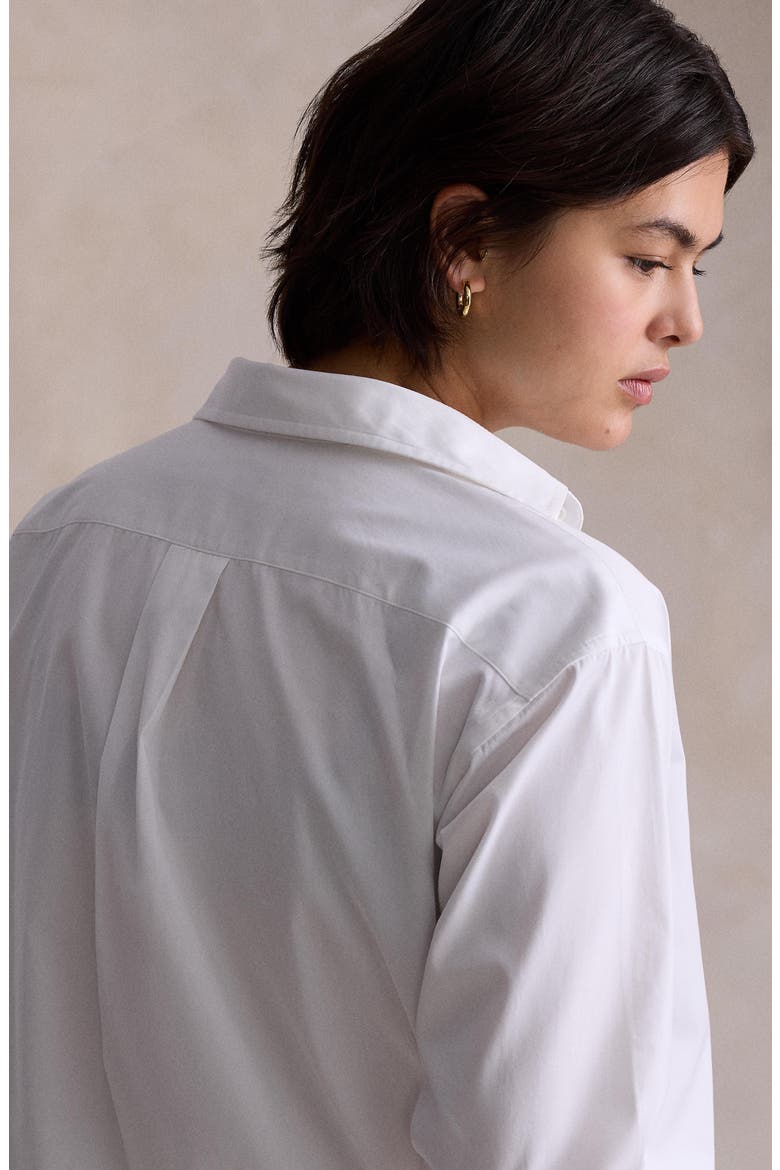 Relaxed Fit Cotton Button-Up Shirt, Alternate, color, WHITE