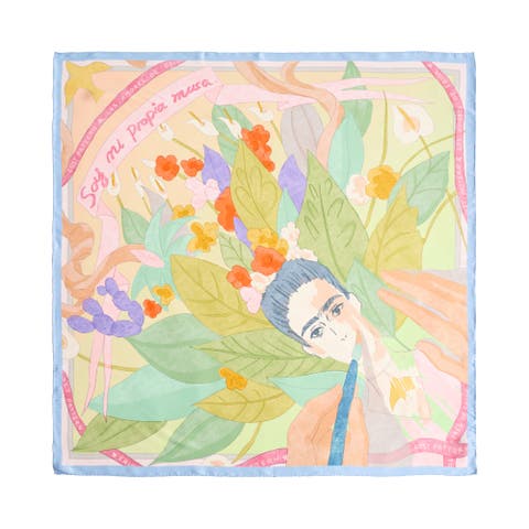 "I Am My Own Muse by Frida" Large Silk Scarf