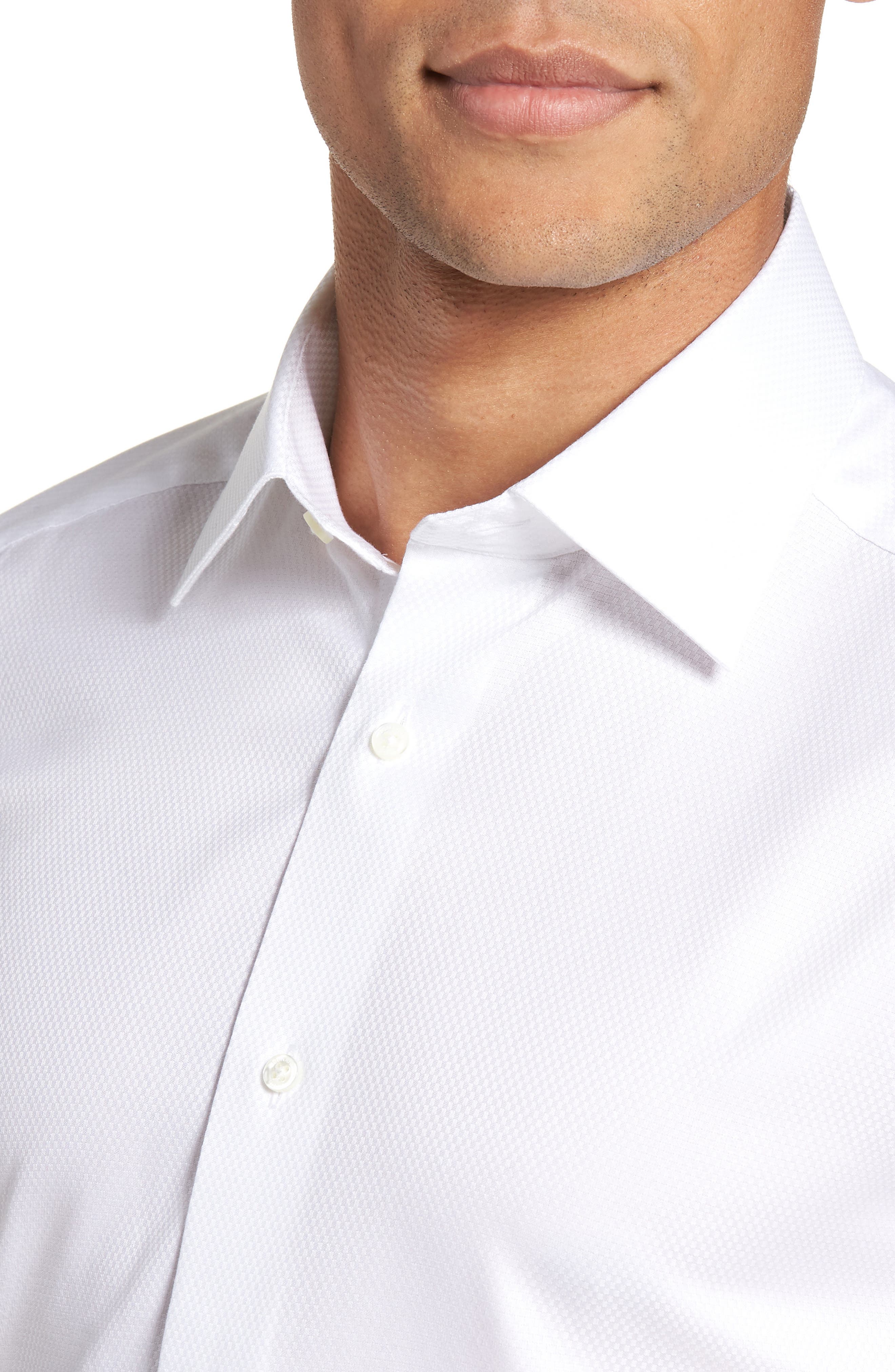 David Donahue Trim Fit Solid French Cuff Tuxedo Shirt (Men) | Nordstromrack