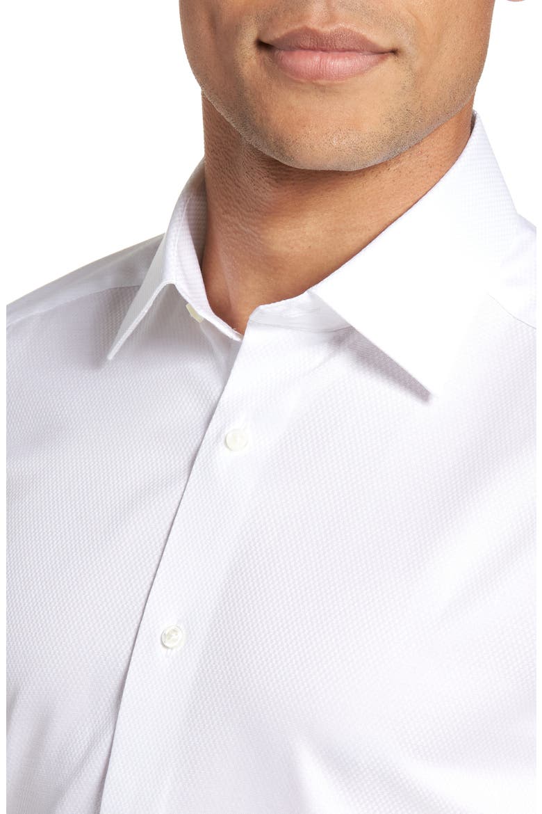 Trim Fit Solid French Cuff Tuxedo Shirt, Alternate, color, WHITE