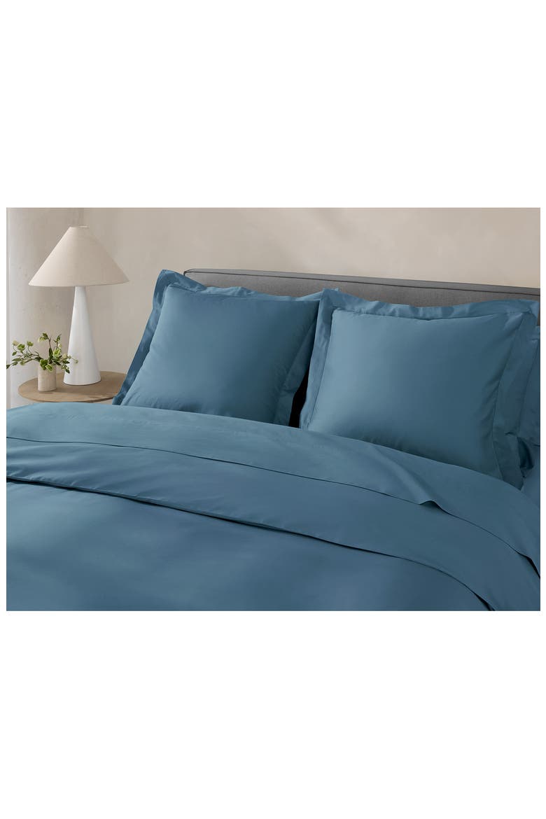 Classic Organic Cotton Sateen Duvet & Sham Set, Alternate, color, CERULEAN