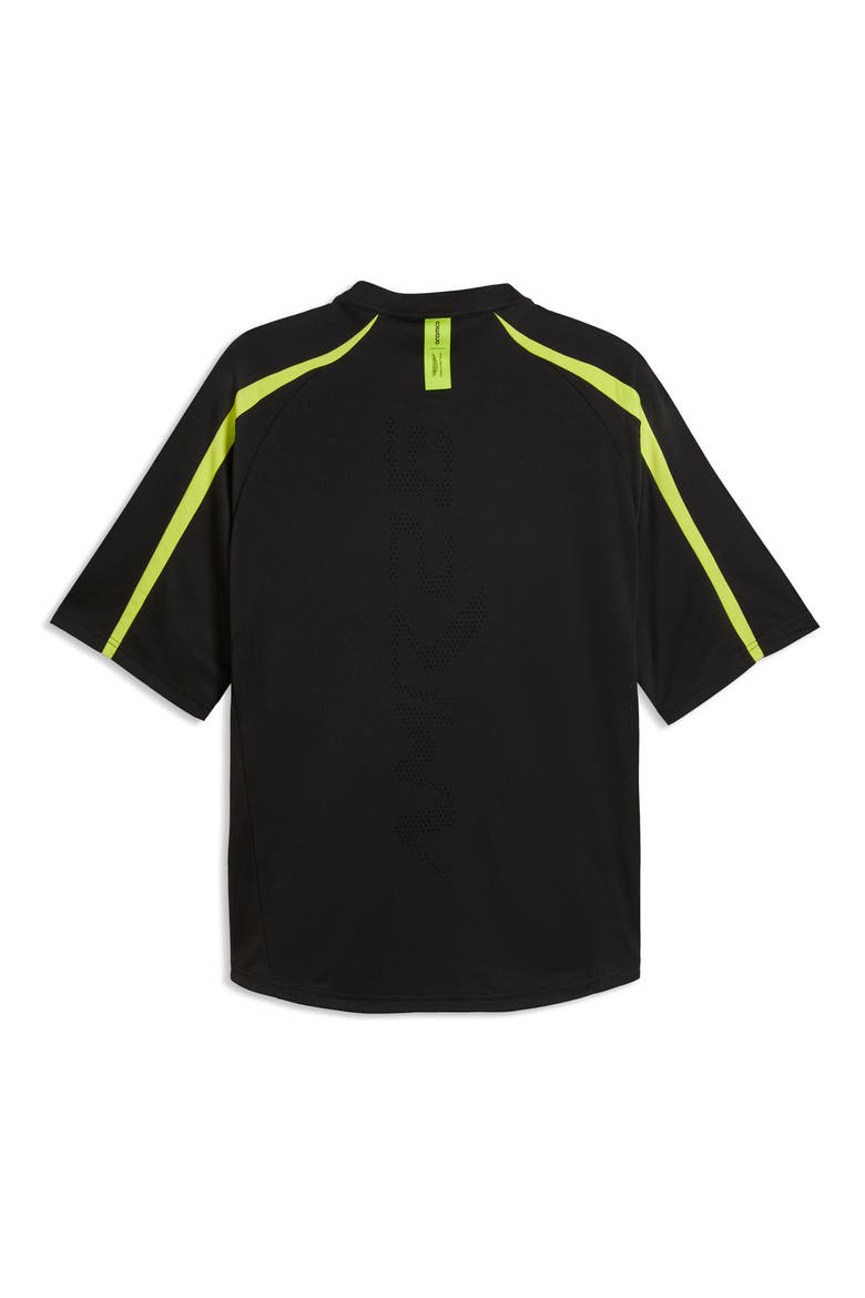 x AMF1 Lifestyle Short Sleeve Quarter Zip Jersey, Alternate, color, PUMA BLACK