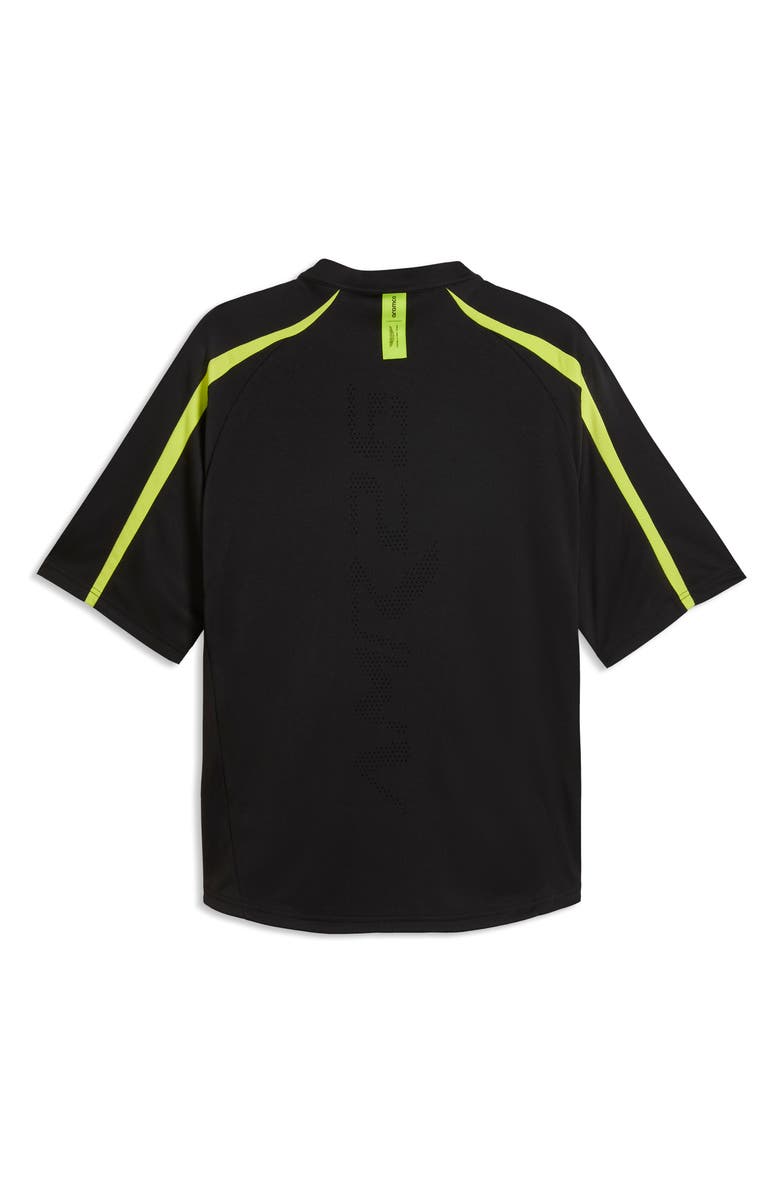 PUMA x AMF1 Lifestyle Short Sleeve Quarter Zip Jersey, Alternate, color, Puma Black