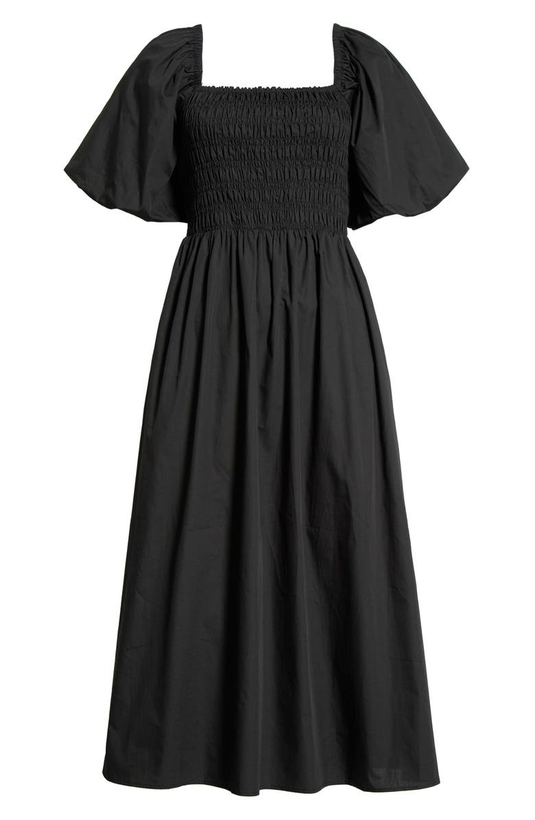 SUGARLIPS Sonia Bubble Sleeve Smocked Midi Dress, Main, color, 