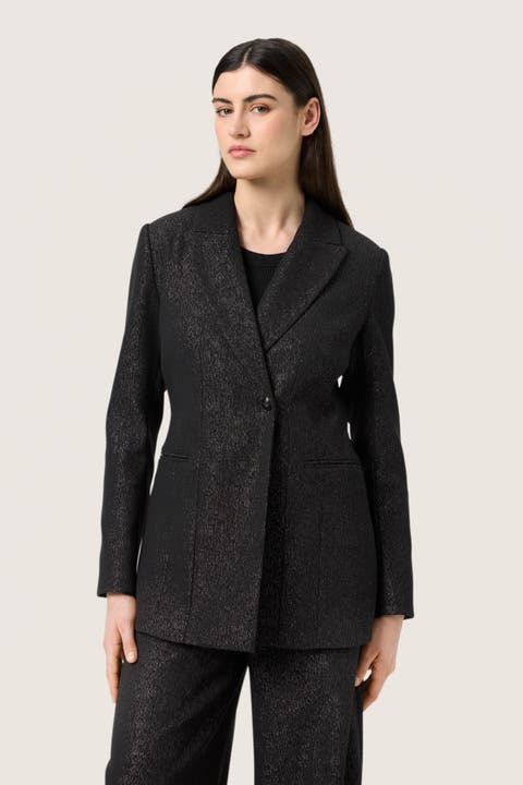 SLCahlina Single-breasted Glitter Blazer