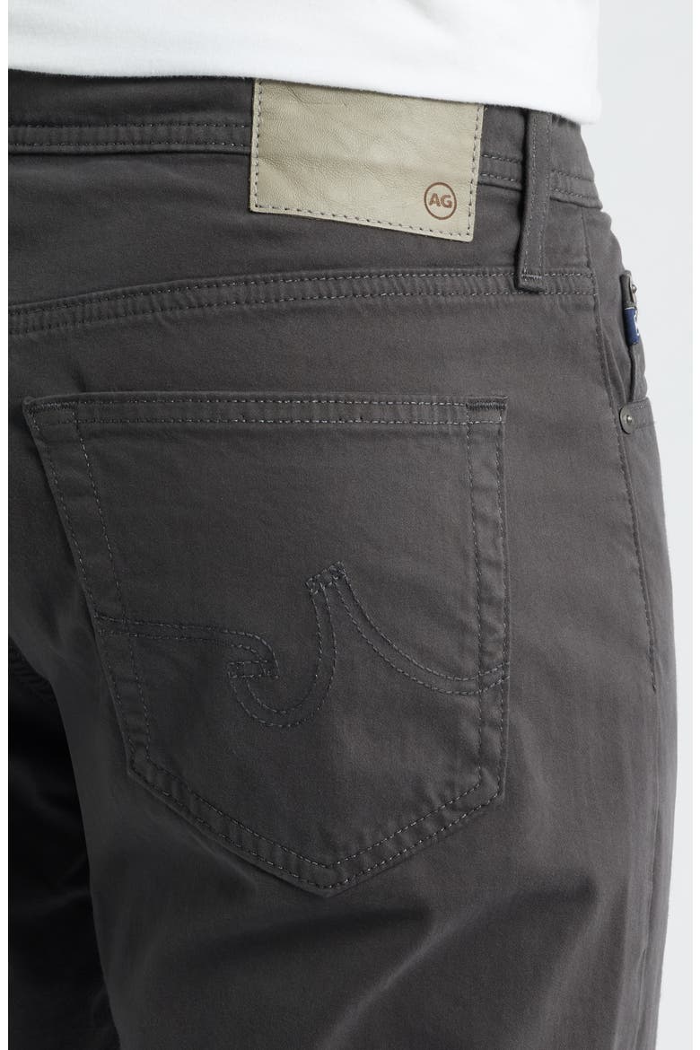 Everett Stretch Sateen Slim Straight Pants, Alternate, color, DARK ROCK