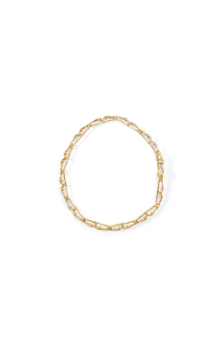 Haus of Brilliance 10k Yellow Gold 1.00 Cttw Baguette-Cut Channel Diamond Link Bracelet, Alternate, color, Yellow Gold