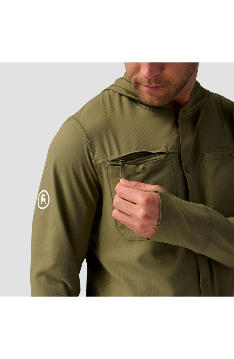 Backcountry Hybrid Tahoe Sun Hoodie - Men's, Alternate, color, Kalamata