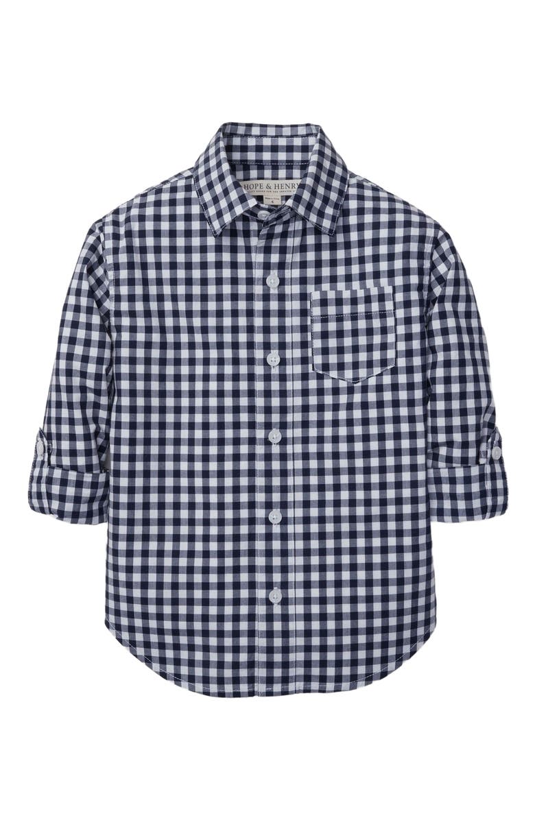 Hope & Henry Boys' Organic Poplin Button Down Shirt, Kids, Main, color, 