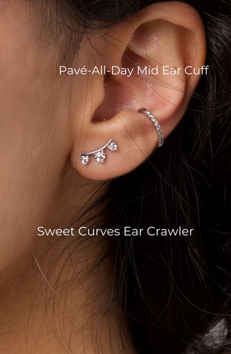 Seed2Stone Pavé-All-Day Ear Cuff, Alternate, color, Silver