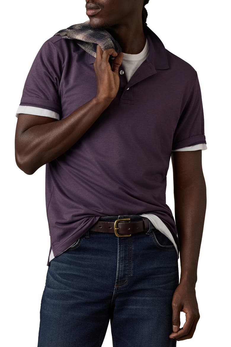 Movement Piqué Knit Polo, Main, color, BERRY NIGHT