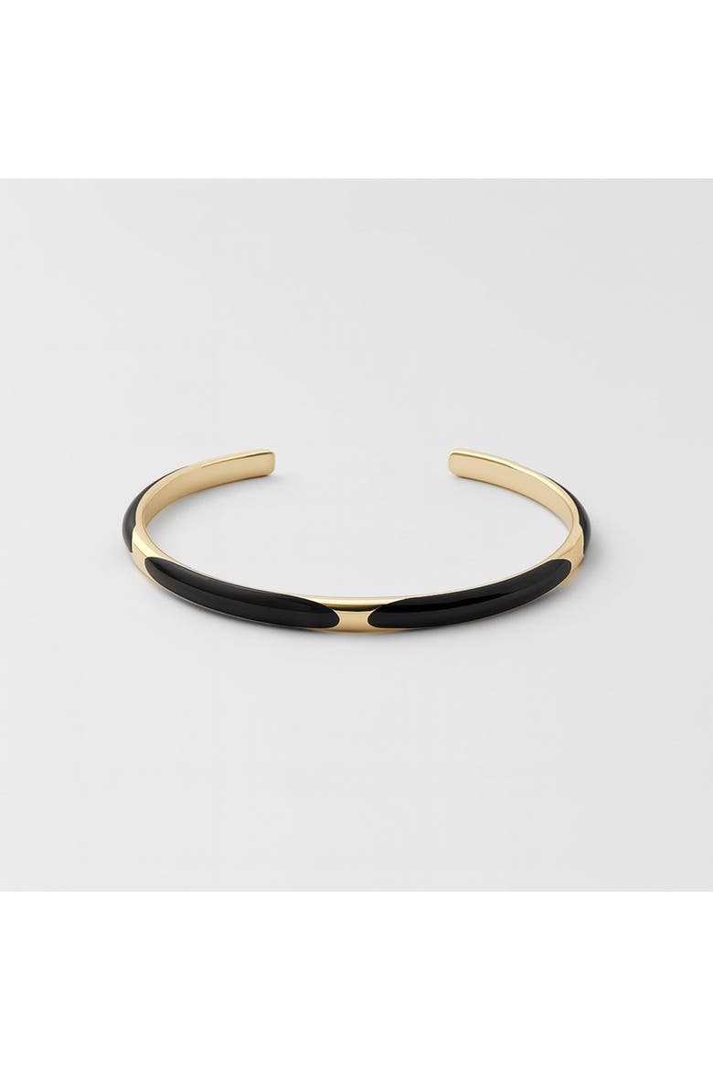 The Kensington Enamel Cuff, Alternate, color, Black