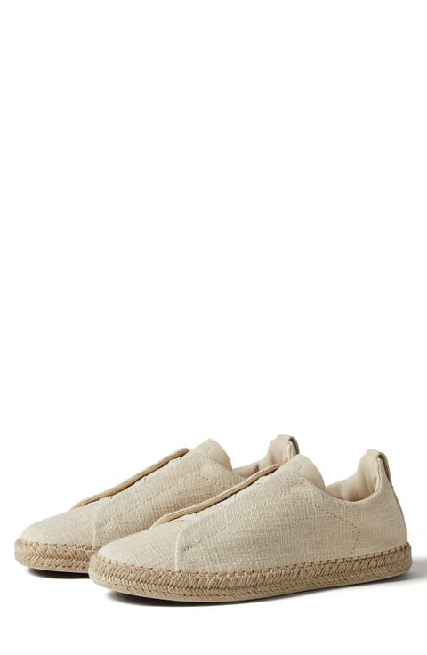 Linen & Leather Blend Triple Stitch™ Espadrille (Men)