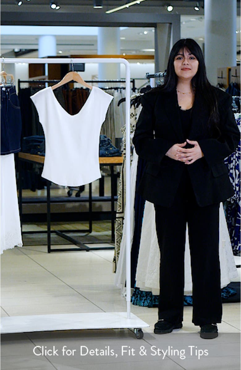 Rib V-Neck T-Shirt, sales video thumbnail