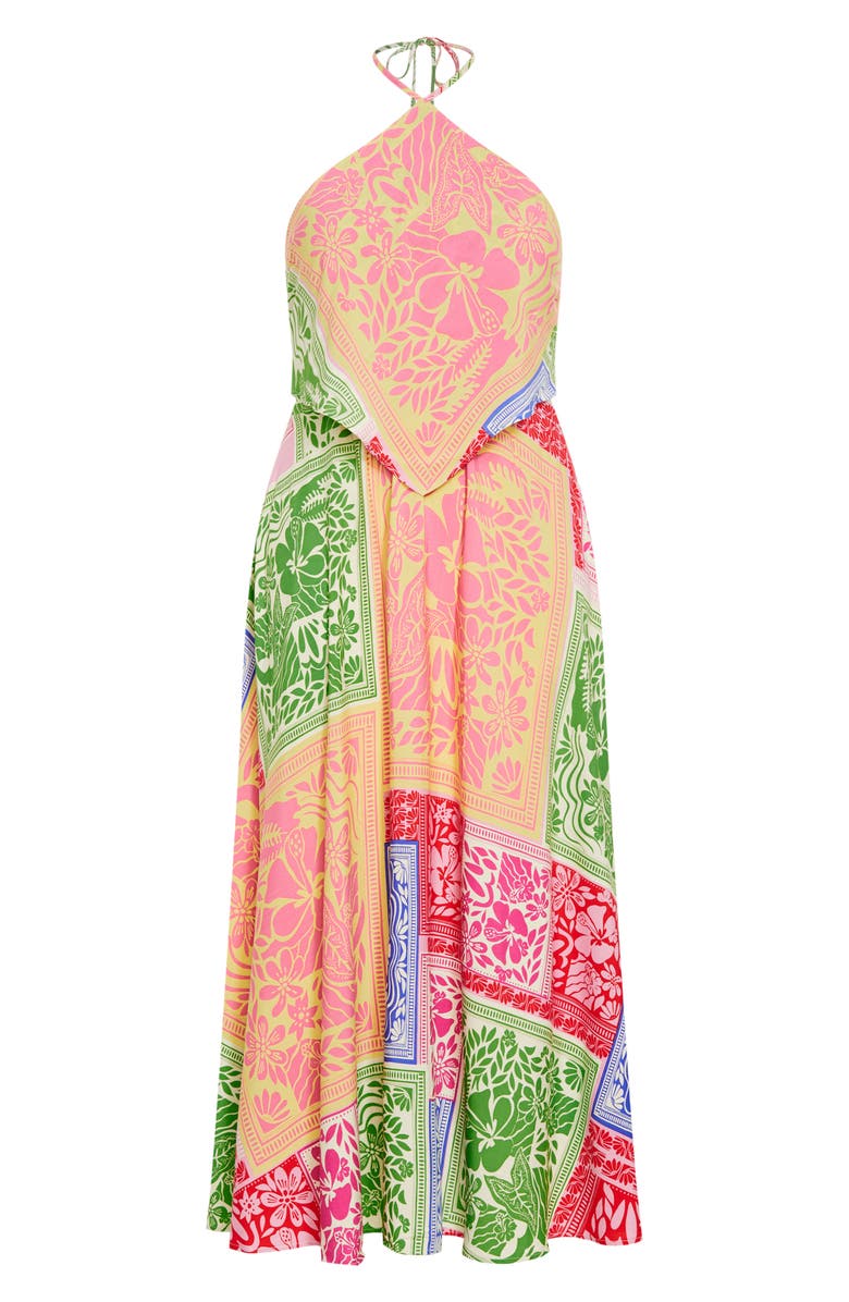 City Chic Love Anthem Halter Maxi Dress, Alternate, color, Love Anthem