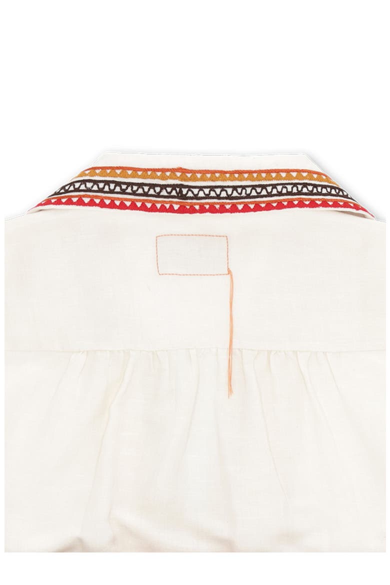 Gea Line Embroidered Short Dress, Alternate, color, OFF WHITE