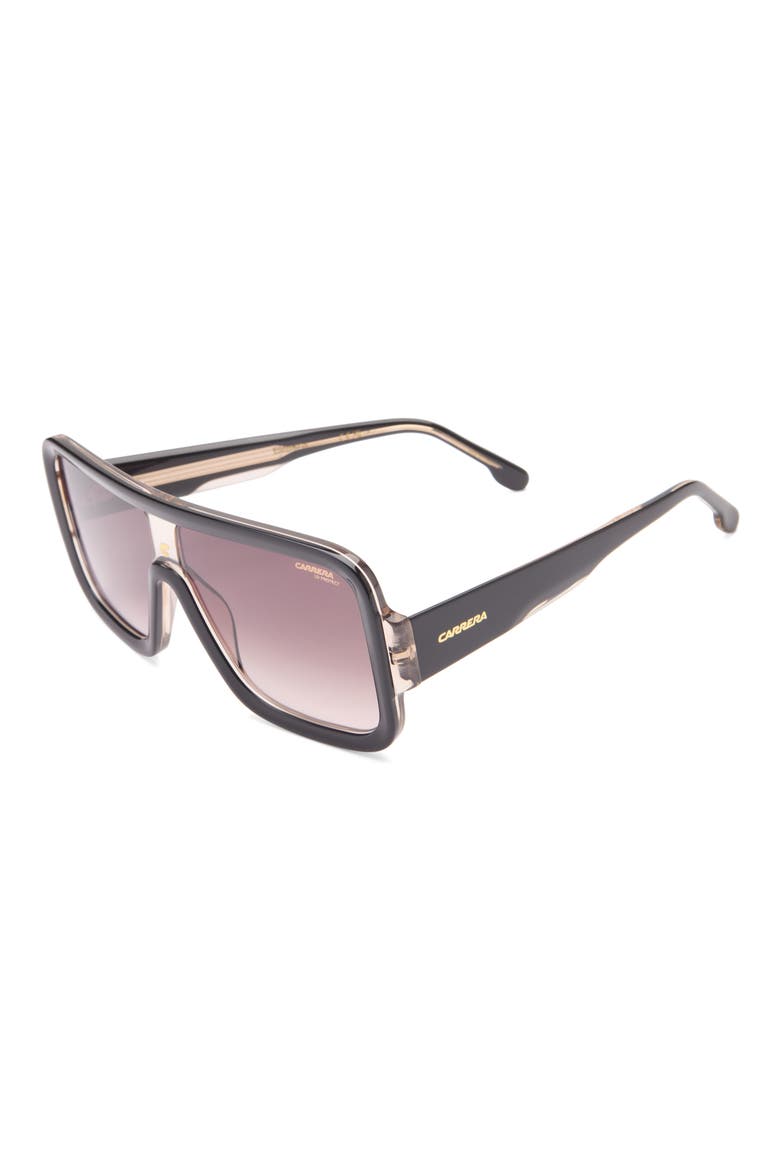 Flaglab 14 Gradient Oversize Square Shield Sunglasses, Alternate, color, BLACK BEIGE