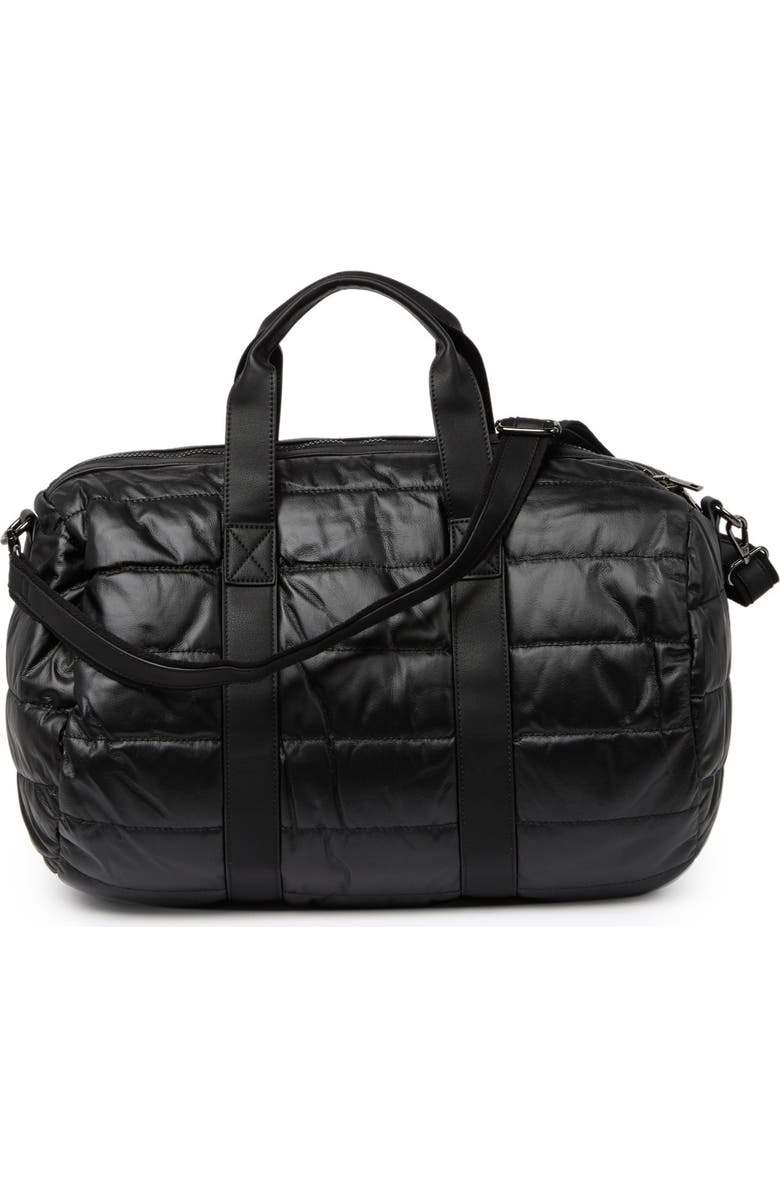 URBAN EXPRESSIONS HANDBAGS Metallic Quilted Puffer Duffle Bag, Alternate, color,