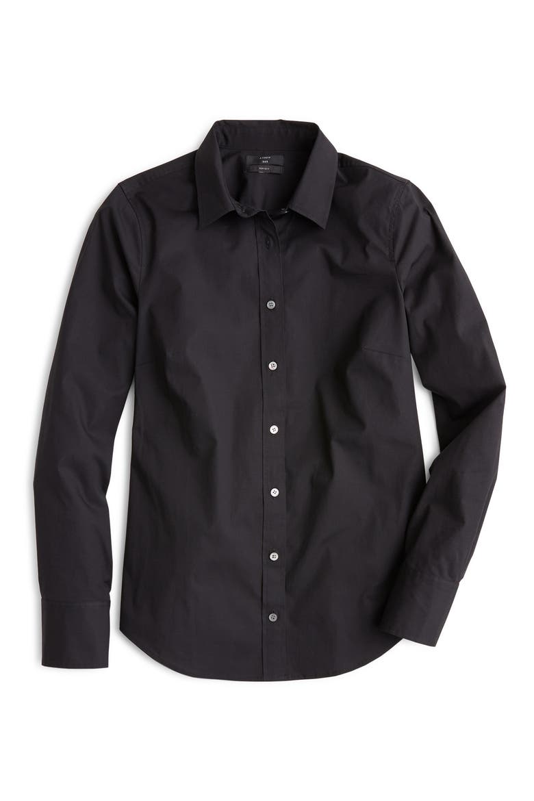 Slim Stretch Perfect Shirt, Main, color, BLACK