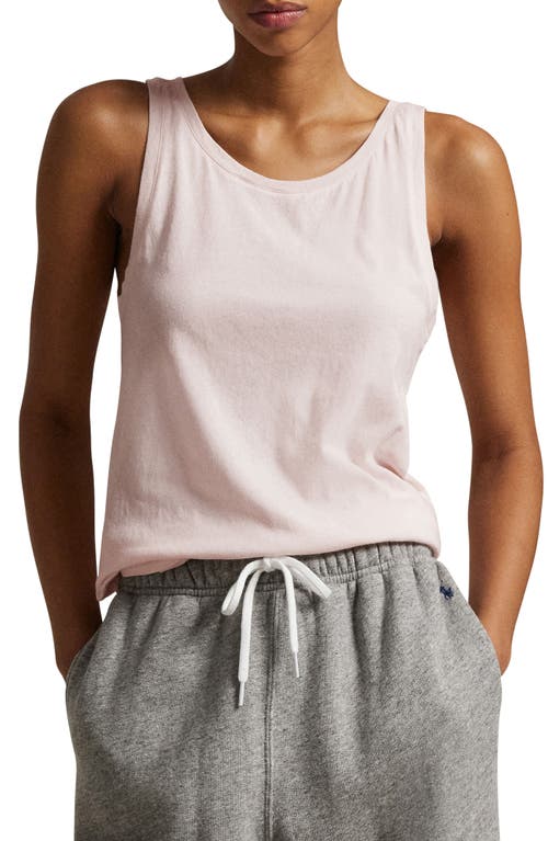 Polo Ralph Lauren Long & Lean Cotton Jersey Lounge Tank In Garden Rose
