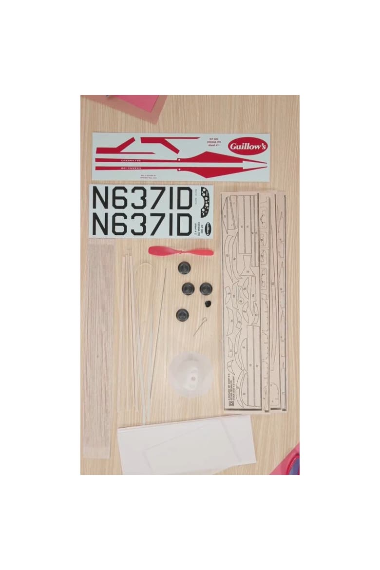 Cessna 170 Laser Cut Model Kit, Alternate, color, Multicolored
