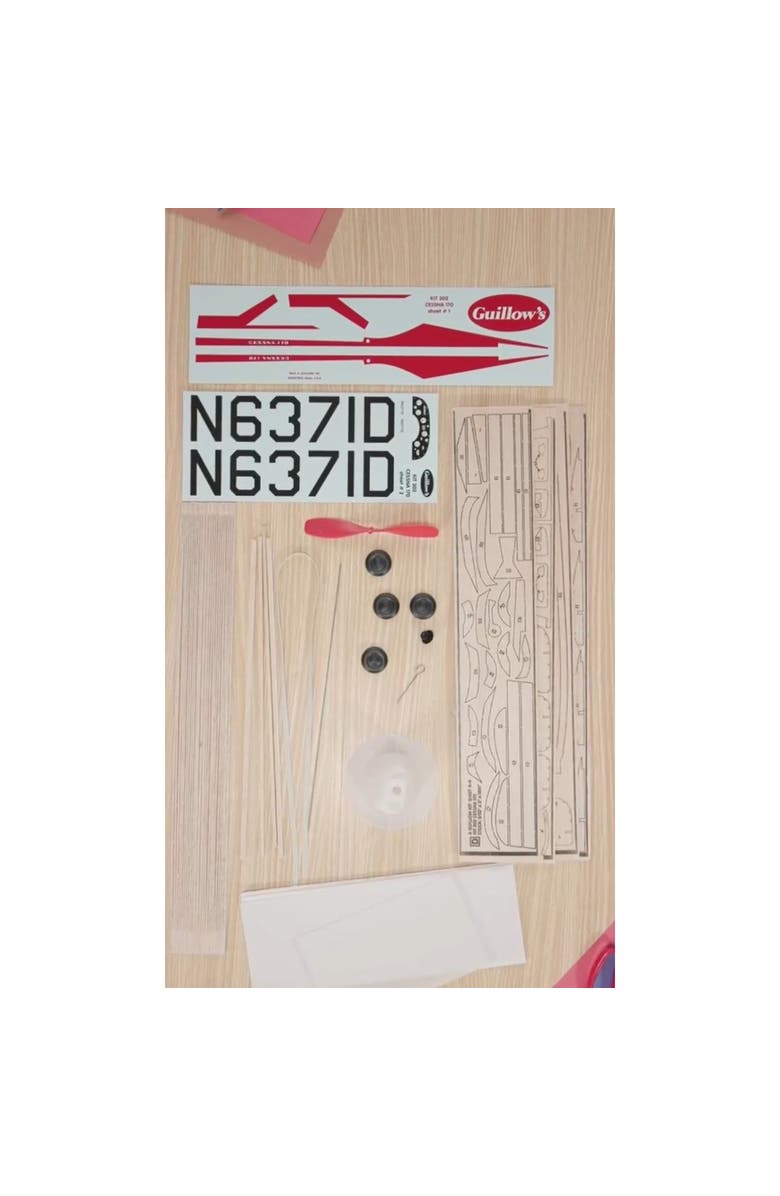 Guillow's Cessna 170 Laser Cut Model Kit For 8Years, Alternate, color, Multicolored