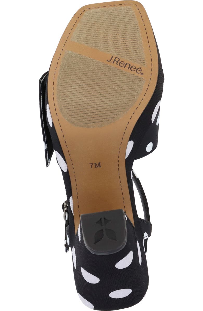 J. Reneé Burkett Platform Sandal, Alternate, color, Black/ White