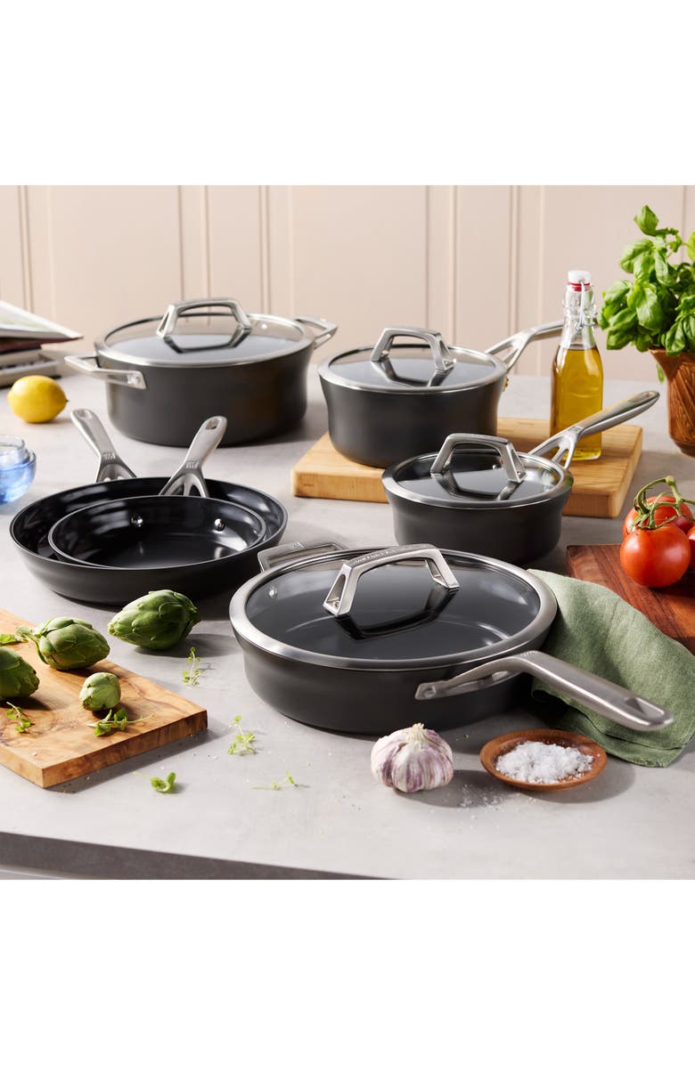 ZWILLING Motion Ceramic 10-Piece Cookware Set, Alternate, color, Black