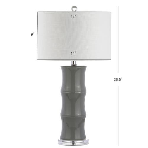 Jonathan Y Designs Tiki 26.5in Ceramic Table Lamp In Gray