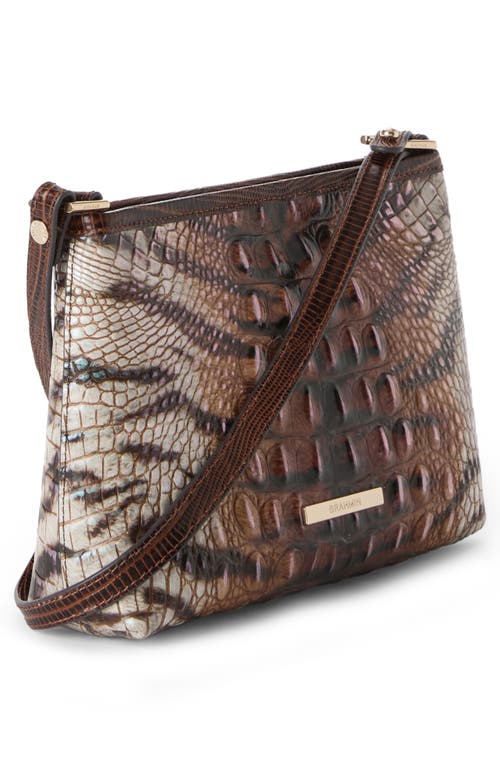 Brahmin Lorelei Croc Embossed Leather Shoulder Bag