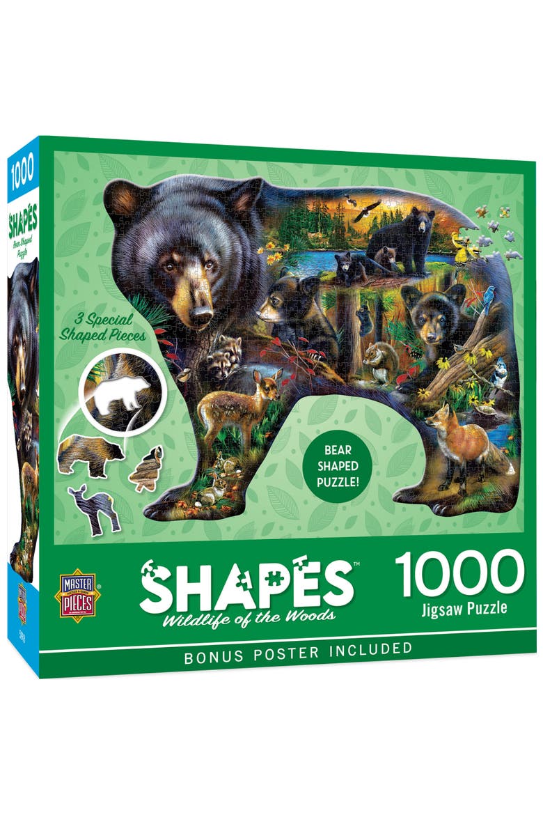 Wildlife of the Woods 1000 Shaped Puzzle, Main, color, Multicolor