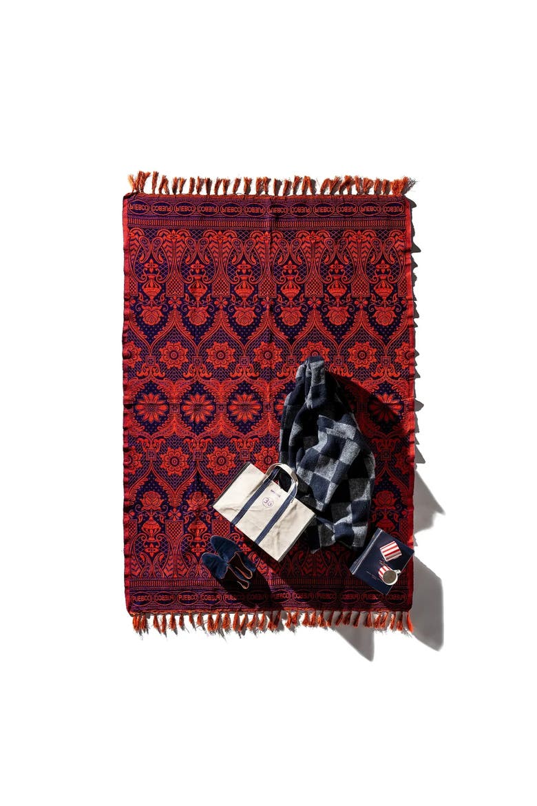 Reversible Jacquard Rug, Alternate, color, Navy Blue
