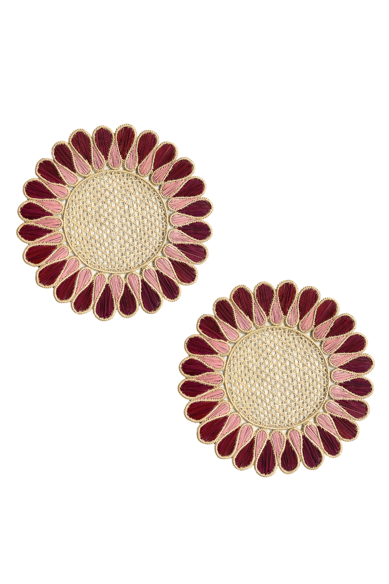 Drops Placemat - Set of 2, Main, color, Burgundy/Pink