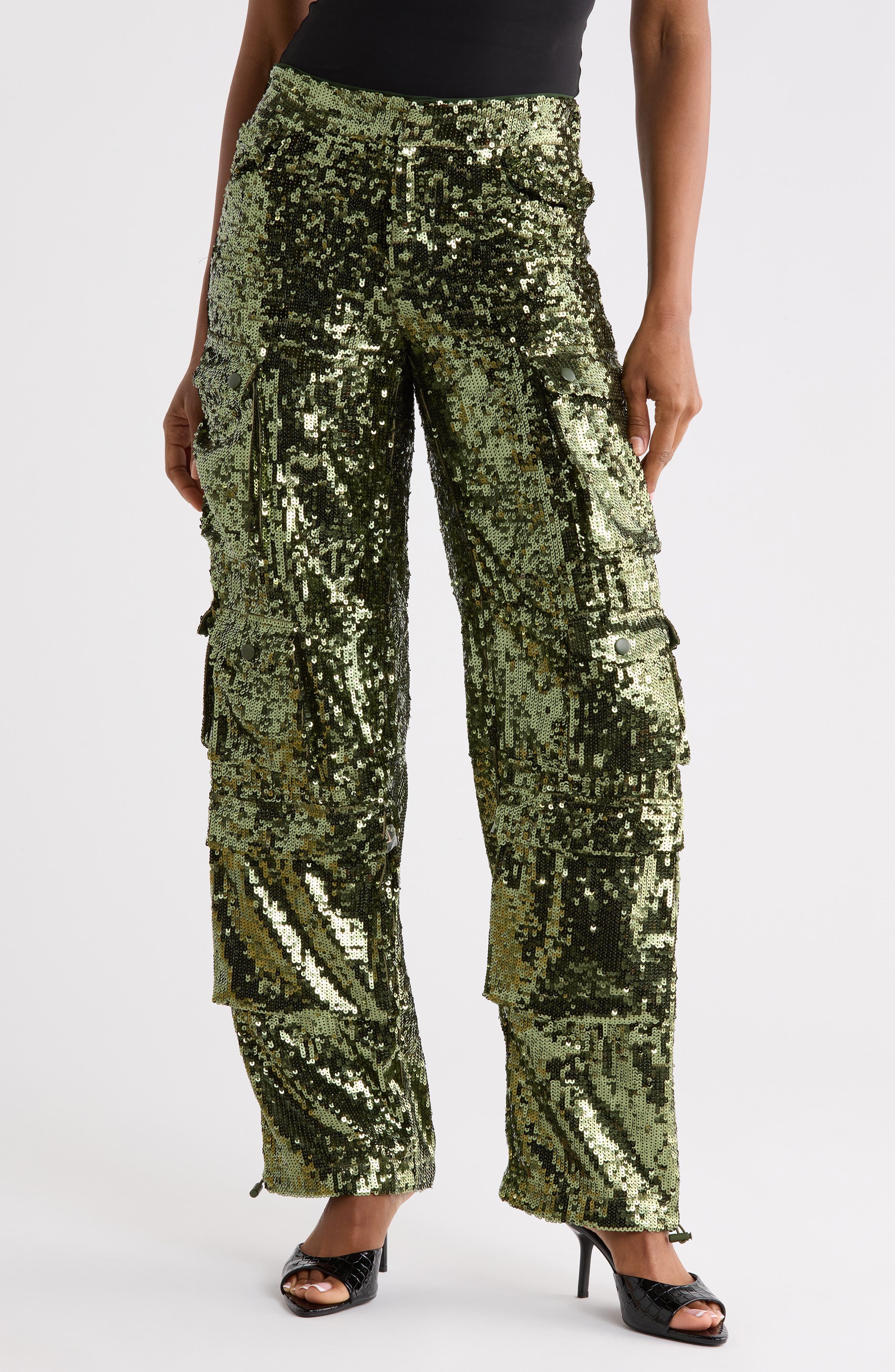 Olympia Sequined Cargo Pants